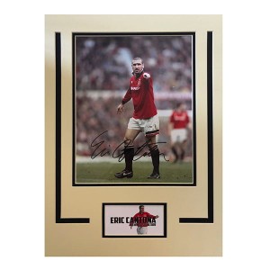 Eric Cantona Personally Signed Mounted Photo & Signature Display