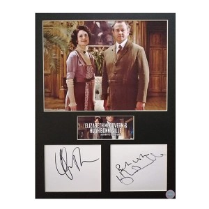 Downton Abbey Mounted Photo Display Signed by Elizabeth McGovern & Hugh Bonneville