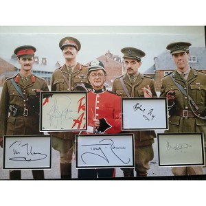 Black Adder Mounted Photo & Cast Signed Montage Display