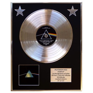Pink Floyd Dark Side of the Moon Framed & Mounted CD Platinum Disc Limited Edition of 100 Only