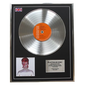 David Bowie Aladdin Sane Framed & Mounted CD Platinum Disc Limited Edition Of 50 Only