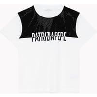 T-shirt z cekinami na logo