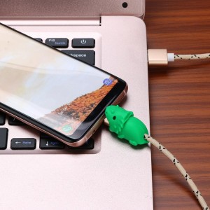 Ochrona do kabla wszystkie telefony - Zielony potworek