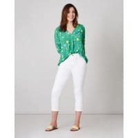 Womens Monroe Crop Cropped  Skinny Stretch Jeans - BRIGHT WHITE