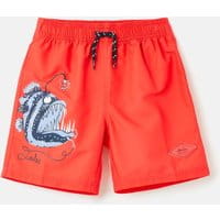Boys Oceanside Printed Swim Shorts 1-12 Years - RED FISH