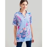 Womens Jennifer Pop Over Tunic - BLUE FLORAL