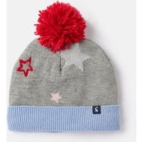 Girls Halley Star Intarsia Hat - GREY STAR