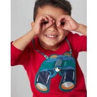 Boys Jack Applique T-Shirt 1-6 Years - RED BINOCULARS