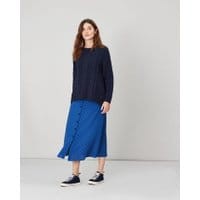 Womens Tallulah Button through skirt - BLUE SPOT