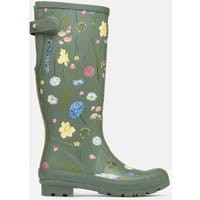 Womens Printed Tall Rain Boots - GREEN FLORAL