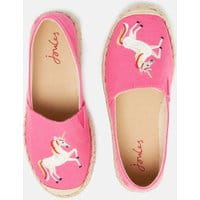 Girls Shelbury Children's Embroidered Espadrille - HOT PINK