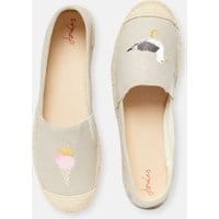 Womens Shelbury Women's Embroidered Espadrilles - GREY SEAGULL