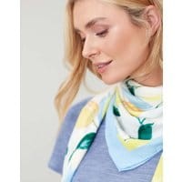 Womens Tiewell Square Neckerchief - LEMON TREE