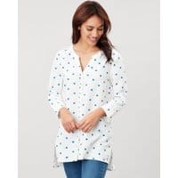 Womens Leesal Tunic - WHITE SPOT