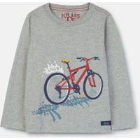 Boys Jack Applique T-Shirt 3-12 Years - GREY SWEAT AND GEARS