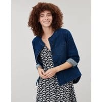 Womens Ruby Cotton Jacket - MID INDIGO