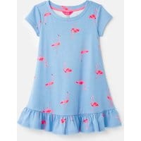 Girls Allie Peplum Dress 1-12 Years - BLUE FLAMINGO