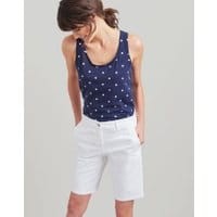 Womens Cruise Long Chino Shorts - BRIGHT WHITE