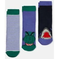 208957 3Pk Socks - DINO SHARK 3 PACK
