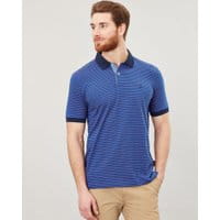 Mens Clarkwell Jersey Stripe Polo Shirt - BLUE PINK STRIPE