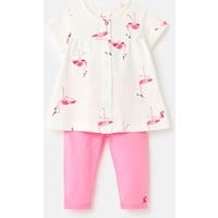 Baby Girls Perrie Tunic and Legging Set 0-24 Months - WHITE FLAMINGOES