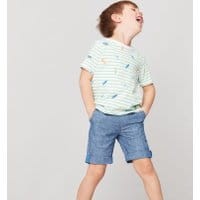 Boys Freddie Printed T-Shirt 1-6 Years - GREEN SURF SHARK
