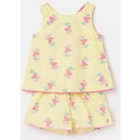 Girls Carmel Woven Set 1-6 Years - YELLOW STRIPE FLORAL