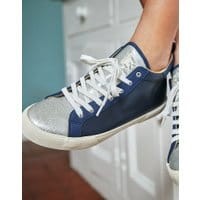 Coast Pump Mid Sneakers - FRENCH NAVY