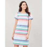 Womens Fifi Print Shift Dress - MULTI STRIPE