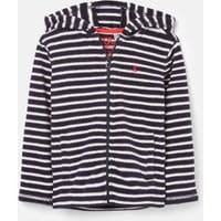 Boys Furlow Towelling Zip Through Hoody 1-12 Years - NAVY WHITE STRIPE