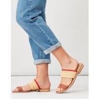 Womens Harlston Two Strap Leather Sandal - TAN