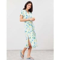 Womens Maylene Longline Kaftan - LEMON TREE STRIPE