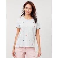Womens Carley Classic Crew T-Shirt - GREY LOLLIES