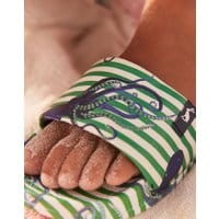 Boys Poolside PVC Slider - GREEN OCTOPUS STRIPE