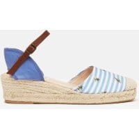Womens Winnie Wedge Espadrille - BLUE BEE STRIPE