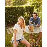 Womens Lia Pop Over Top With Raglan Sleeve - CREAM