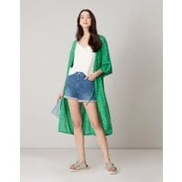 Womens Raylene Tie Waist Cover Up - GREEN LEMON DITSY