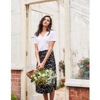 Womens Orielle Woven Skirt With Patch Pockets - BLACK DAISY