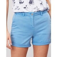 Womens Cruise Mid Length Chino Shorts - BLUE