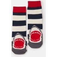 207208 Novelty Character Socks - NAVYSTRIPE SHARK