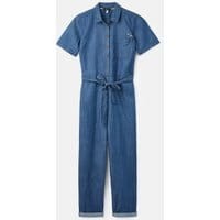 Womens Harlow Chambray Romper - BLUE