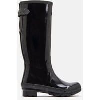 Womens Glossy Field Rain Boots Field Gloss Rain Boots - BLACK