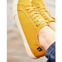 Womens Coast Pump Canvas Lace Up Sneakers - ANTIQUE GOLD