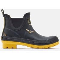 Womens Wellibob Short Height Printed Rain Boots - BLACK METALLIC BEES