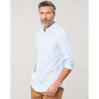 Mens The Laundered Oxford Classic Fit Long Sleeve Shirt - BLUE STRIPE