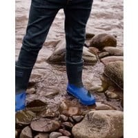 Boys Roll Up Rain Boots - NAVY SHARK