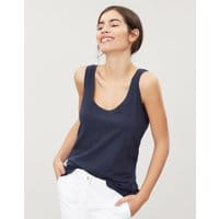 Womens Annika Jersey Tank Top - FRENCH NAVY