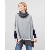 Womens Kari Poncho - GREY STRIPE