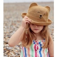 Girls Ashton Character Straw Hat - STRAW ANIMAL
