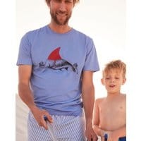 Flynn Graphic Print Crew Neck T-Shirt - BLUE BONETT